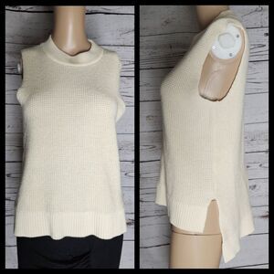 Paper Denim & Cloth Cream Sleeveless Wool Sweater XS
